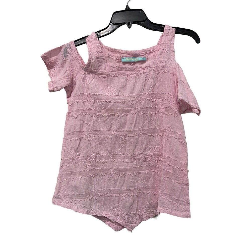 Anthonys Resort Wear Pink Tank With Asymmetrical Hem And Cotton Small